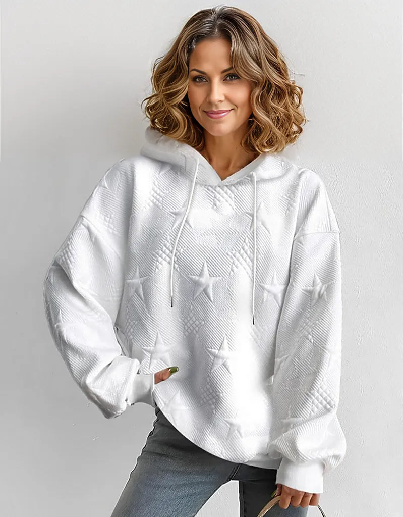 SpringStil® - Wit eenkleurig sweatshirt met lange mouwen