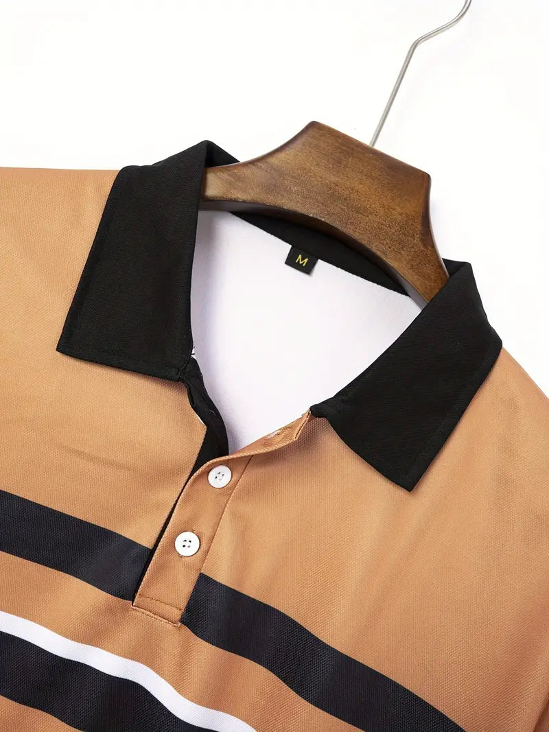 Atticus - regular-fit golfshirt met colourblock voor de lente