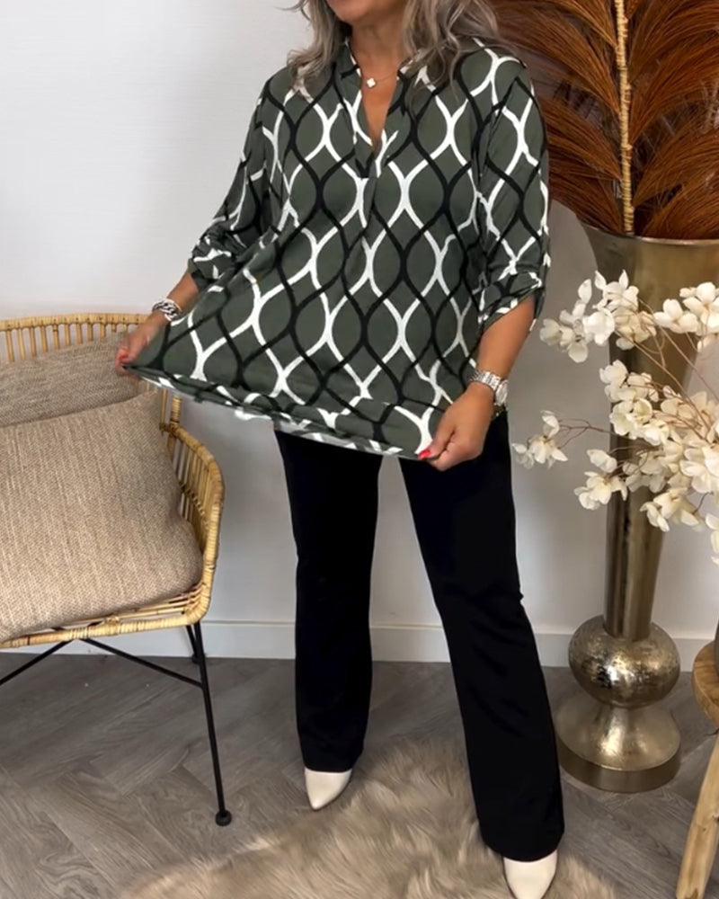 Casual blouse met lange mouwen en print