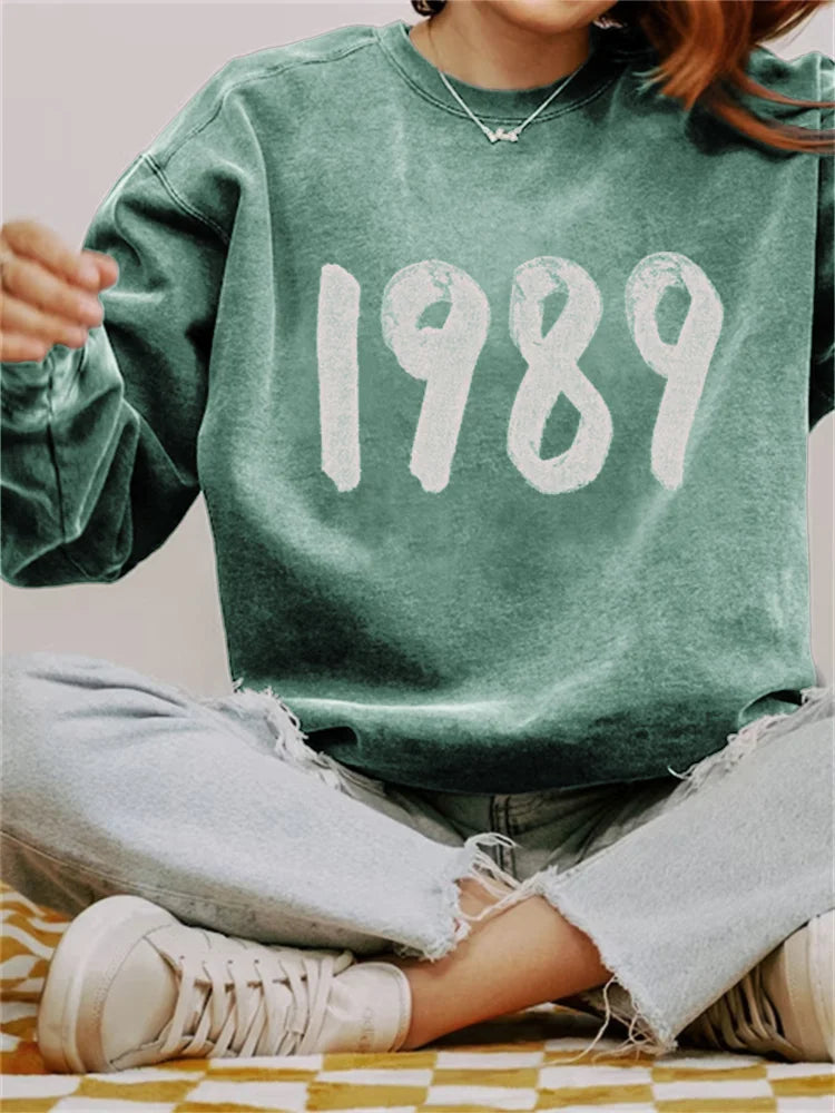 Vintage gewassen sweatshirt 1989