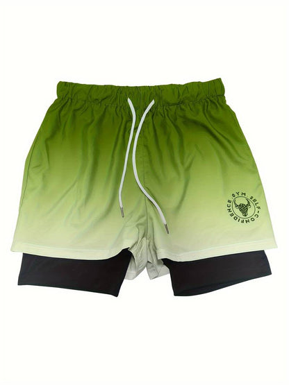 Alexander - 2-in-1 ombre short met dubbele laag voor heren