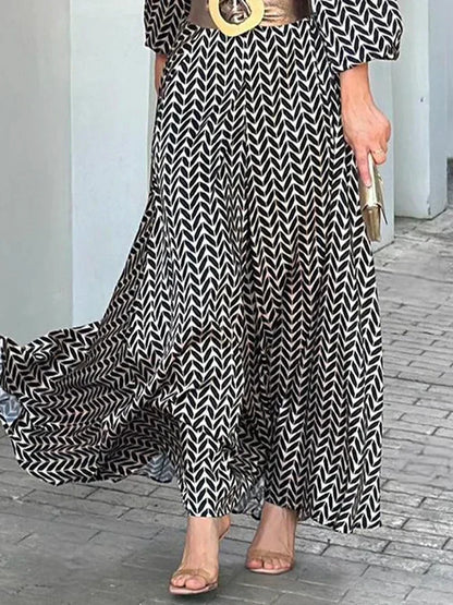 SpringStil® - Unieke maxi jurk met lange mouwen