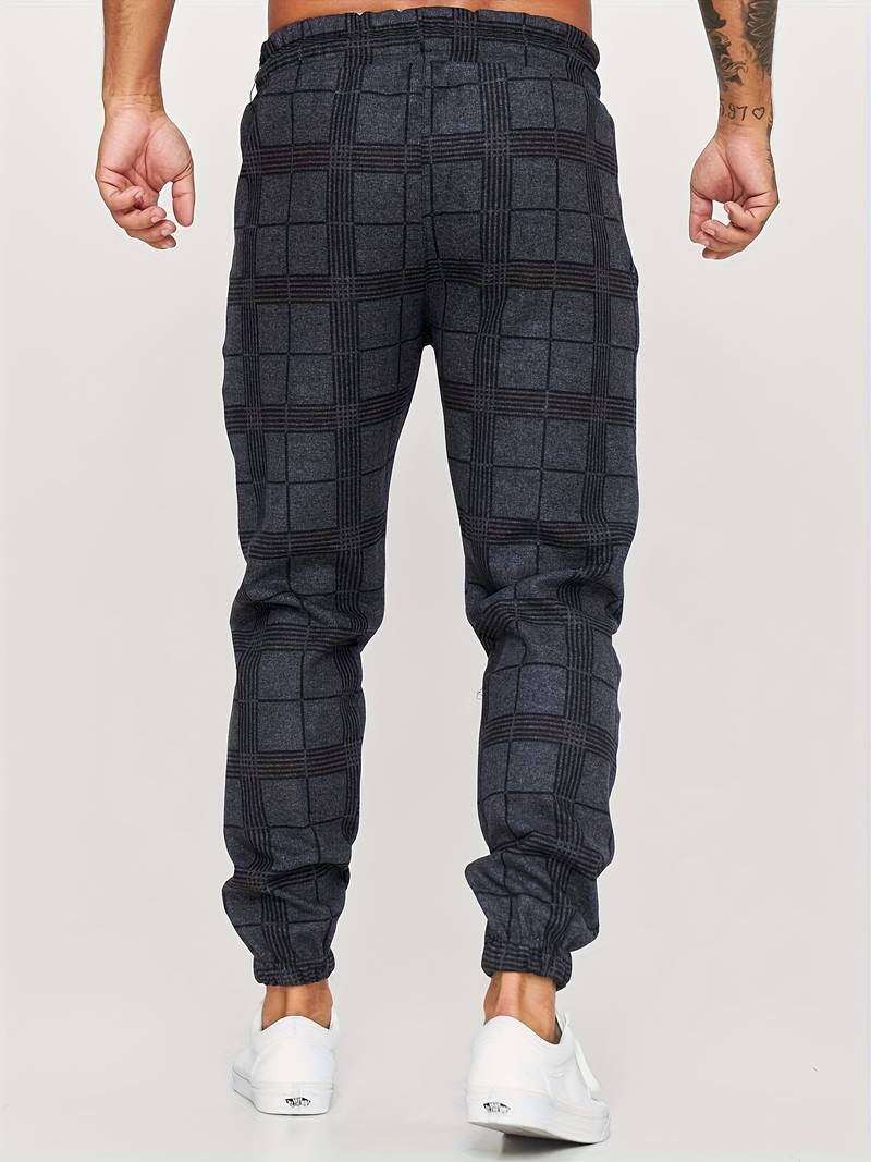 Alexander - casual broek met geruite print voor heren