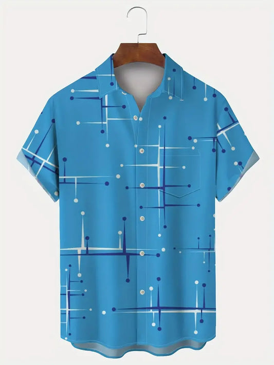 Brad - retro shirt met grafische print voor mannen