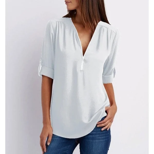 Elegante blouse met V-hals - veelzijdig en chic