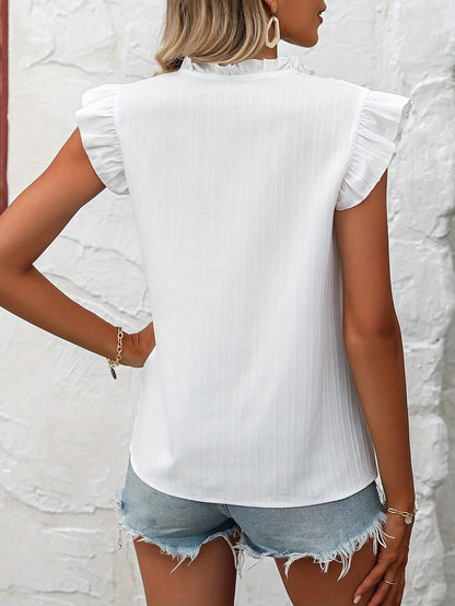 Witte geborduurde blouse - Clara