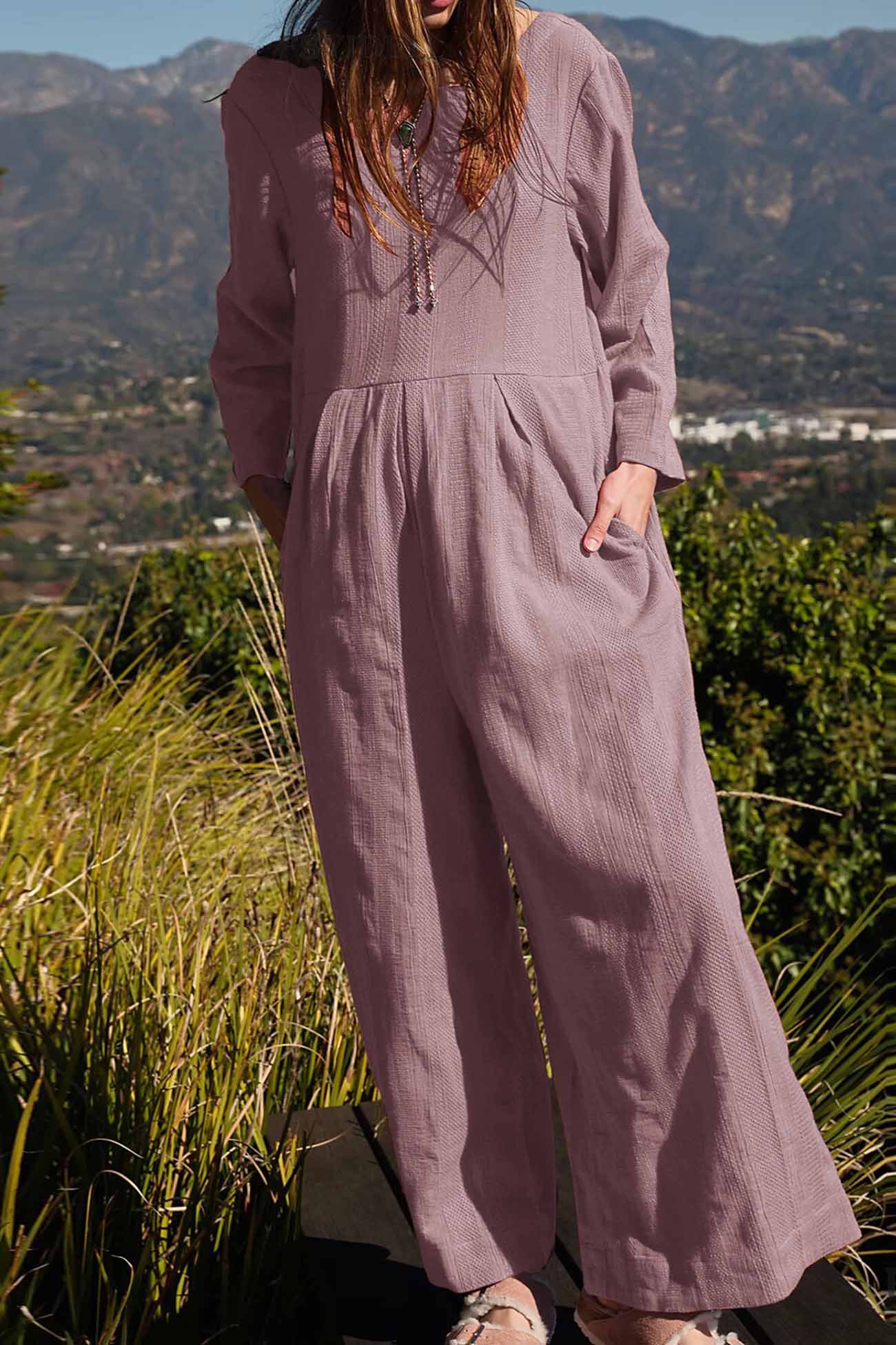 Willow - Olijfgroene casual jumpsuit