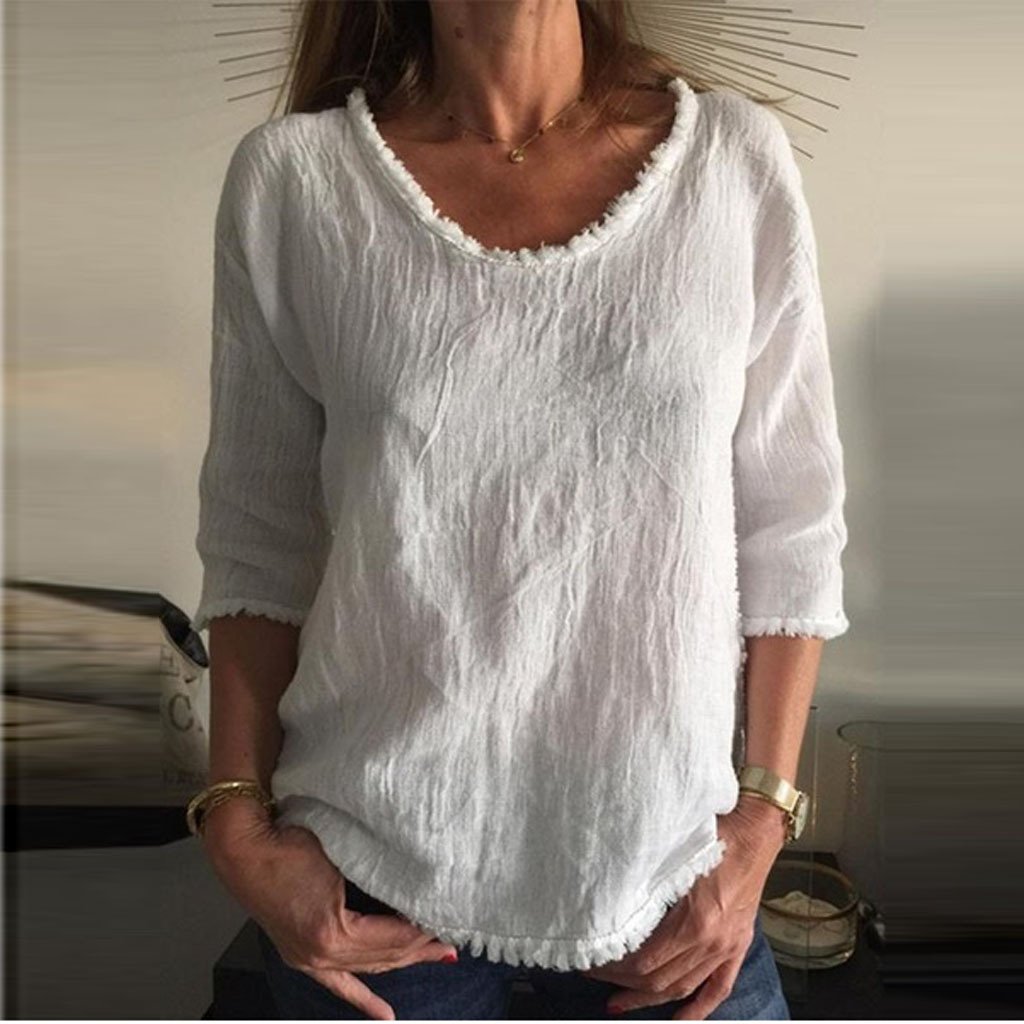 Casual linnen top - Comfortabel &amp; stijlvol