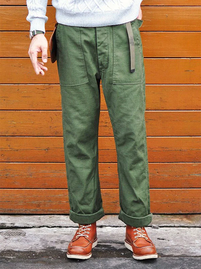 US militaire olijfgroene 107 rechte broek