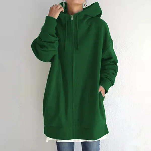 Alexia - Herfst/winter hoodie met ritssluiting voor dames