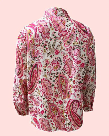 Blouse met paisleyprint en lange mouwen