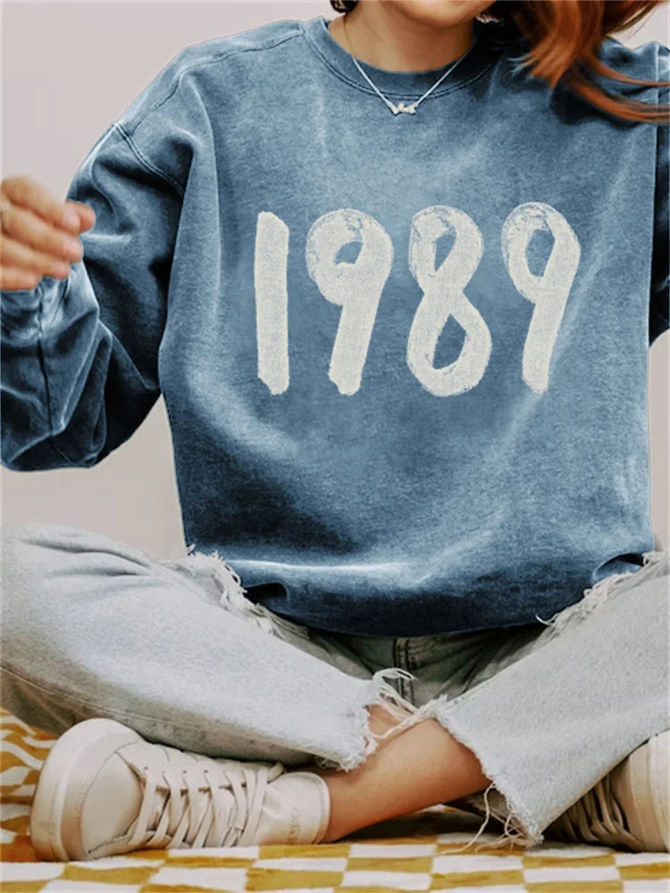 Vintage gewassen sweatshirt 1989