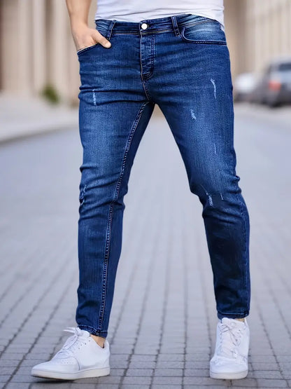 Christopher - skinny jeans met scheuren voor heren