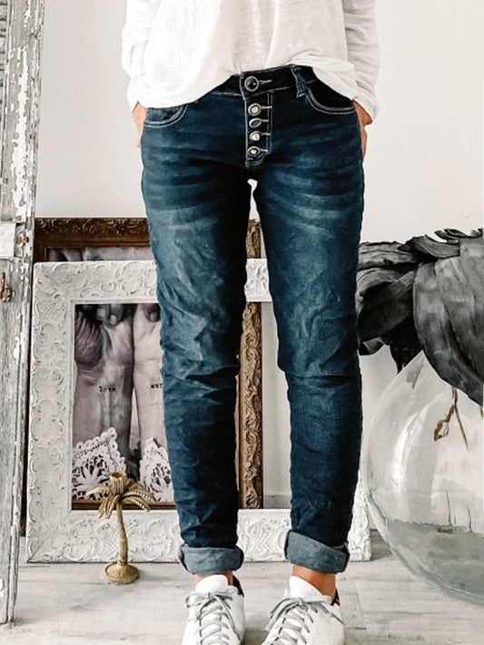 BMC® - Celestial Denim Casual Broek met Knopen