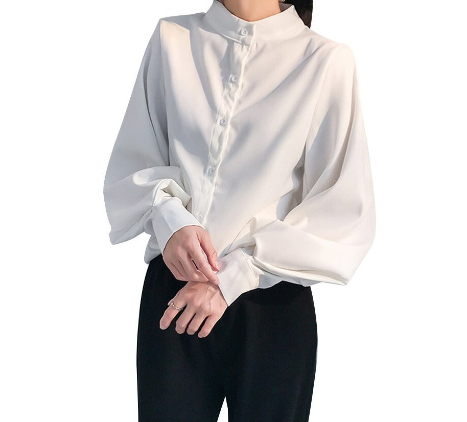 Blouse met pofmouwen - Leonora