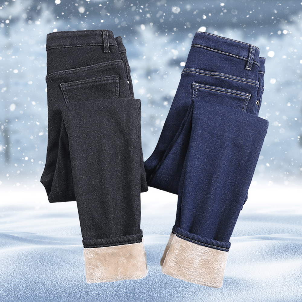 Vervea - Met fleece gevoerde jeans