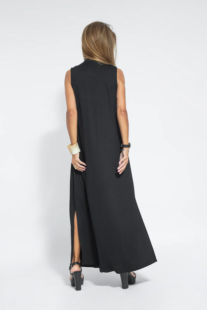 Elegante maxi-jurk met V-hals - Wenen